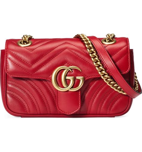 gucci red mini marmont 2.0|Gucci Marmont mini quilted bag.